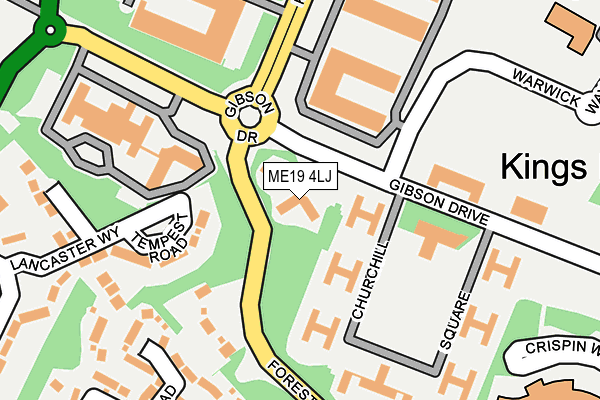 ME19 4LJ map - OS OpenMap – Local (Ordnance Survey)