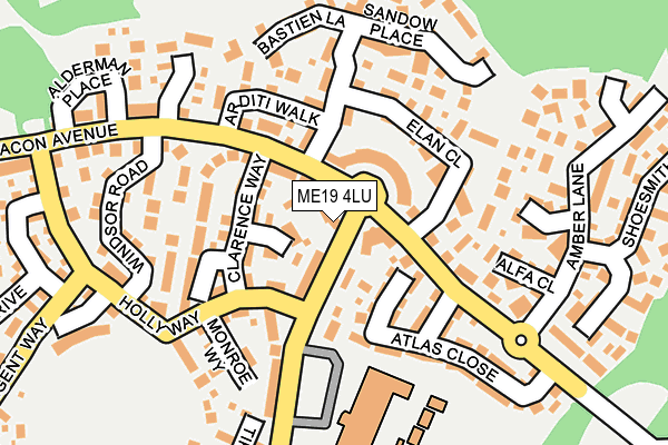 ME19 4LU map - OS OpenMap – Local (Ordnance Survey)