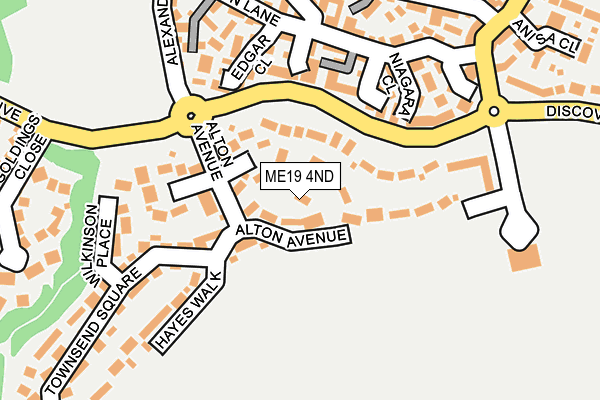 ME19 4ND map - OS OpenMap – Local (Ordnance Survey)