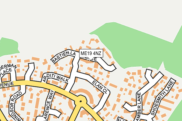 ME19 4NZ map - OS OpenMap – Local (Ordnance Survey)