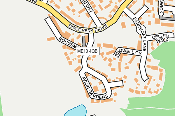 ME19 4QB map - OS OpenMap – Local (Ordnance Survey)