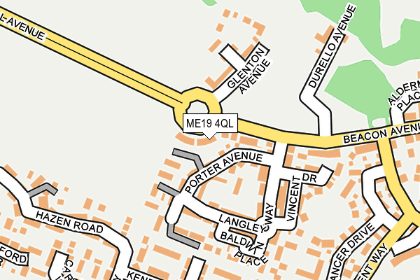 ME19 4QL map - OS OpenMap – Local (Ordnance Survey)