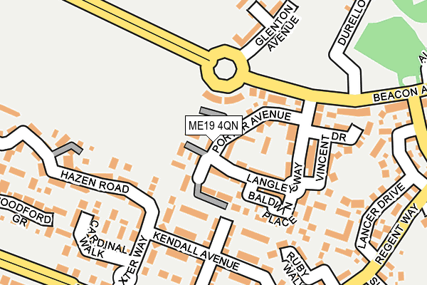 ME19 4QN map - OS OpenMap – Local (Ordnance Survey)