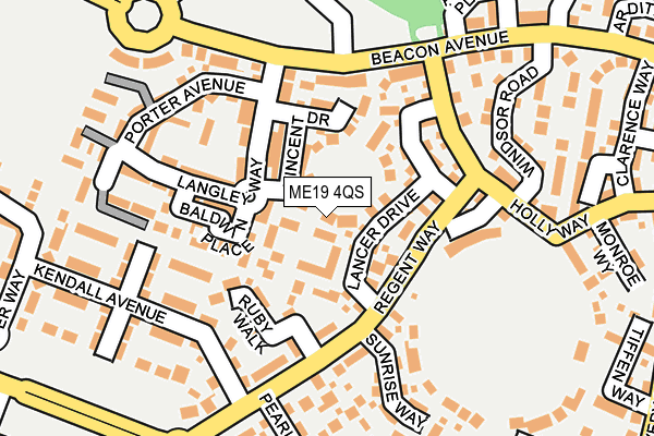 ME19 4QS map - OS OpenMap – Local (Ordnance Survey)