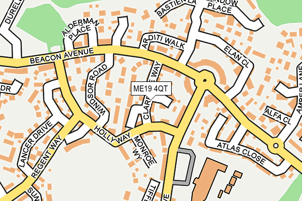 ME19 4QT map - OS OpenMap – Local (Ordnance Survey)