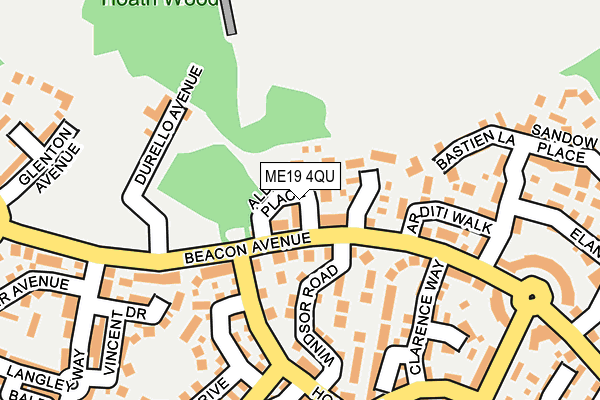 ME19 4QU map - OS OpenMap – Local (Ordnance Survey)