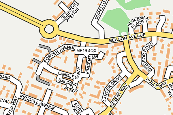 ME19 4QX map - OS OpenMap – Local (Ordnance Survey)