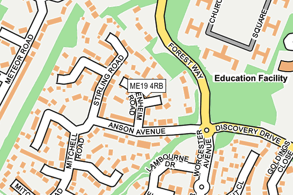 ME19 4RB map - OS OpenMap – Local (Ordnance Survey)