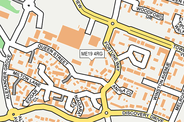 ME19 4RG map - OS OpenMap – Local (Ordnance Survey)