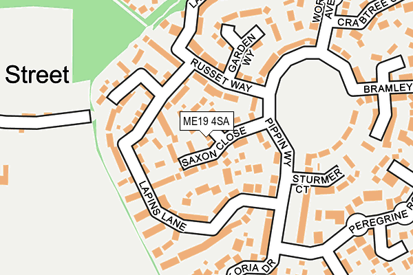 ME19 4SA map - OS OpenMap – Local (Ordnance Survey)
