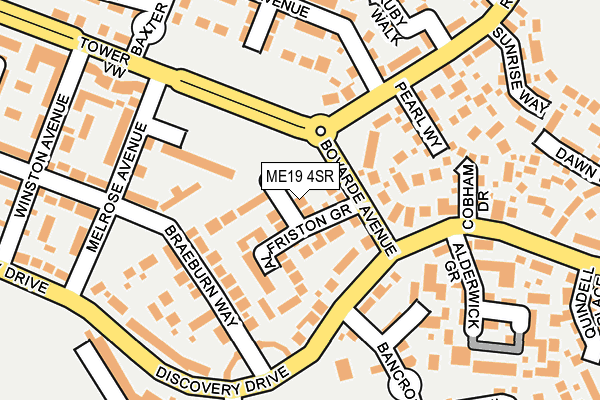 ME19 4SR map - OS OpenMap – Local (Ordnance Survey)