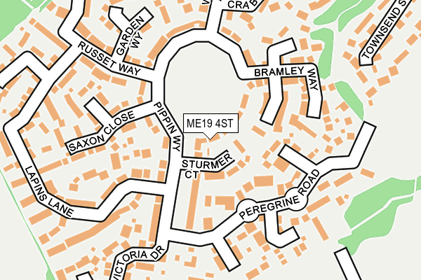 ME19 4ST map - OS OpenMap – Local (Ordnance Survey)
