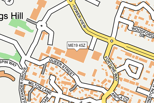 ME19 4SZ map - OS OpenMap – Local (Ordnance Survey)