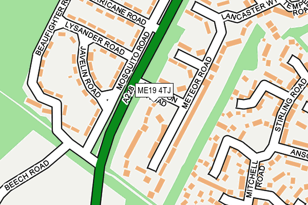 ME19 4TJ map - OS OpenMap – Local (Ordnance Survey)