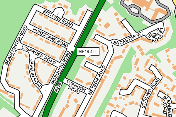 ME19 4TL map - OS OpenMap – Local (Ordnance Survey)