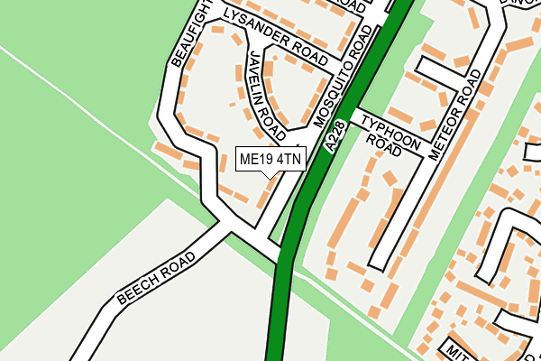 ME19 4TN map - OS OpenMap – Local (Ordnance Survey)