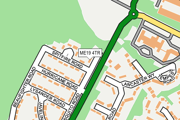 ME19 4TR map - OS OpenMap – Local (Ordnance Survey)