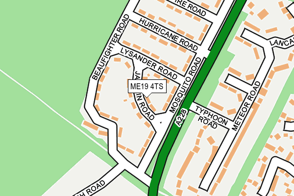 ME19 4TS map - OS OpenMap – Local (Ordnance Survey)