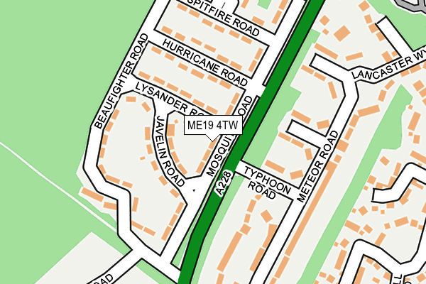 ME19 4TW map - OS OpenMap – Local (Ordnance Survey)