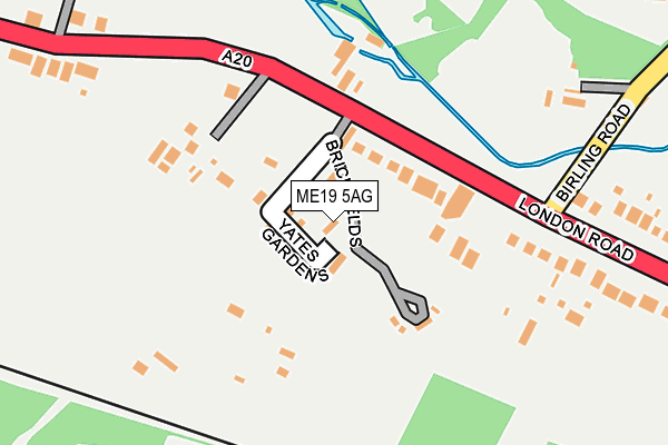 ME19 5AG map - OS OpenMap – Local (Ordnance Survey)