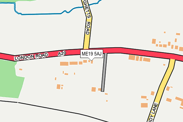 ME19 5AJ map - OS OpenMap – Local (Ordnance Survey)