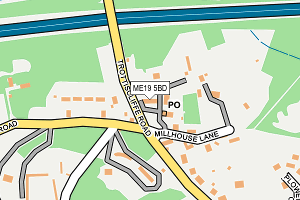 ME19 5BD map - OS OpenMap – Local (Ordnance Survey)