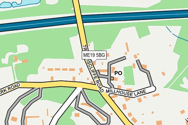 ME19 5BG map - OS OpenMap – Local (Ordnance Survey)