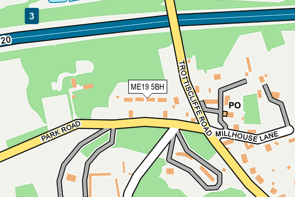 ME19 5BH map - OS OpenMap – Local (Ordnance Survey)