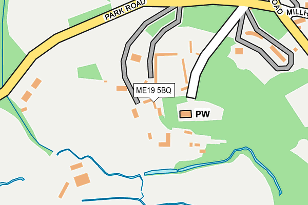 ME19 5BQ map - OS OpenMap – Local (Ordnance Survey)