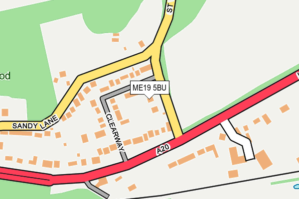 ME19 5BU map - OS OpenMap – Local (Ordnance Survey)