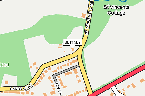 ME19 5BY map - OS OpenMap – Local (Ordnance Survey)