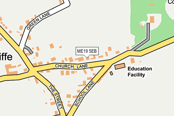 ME19 5EB map - OS OpenMap – Local (Ordnance Survey)