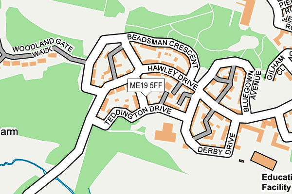 ME19 5FF map - OS OpenMap – Local (Ordnance Survey)