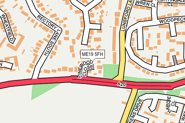 ME19 5FH map - OS OpenMap – Local (Ordnance Survey)