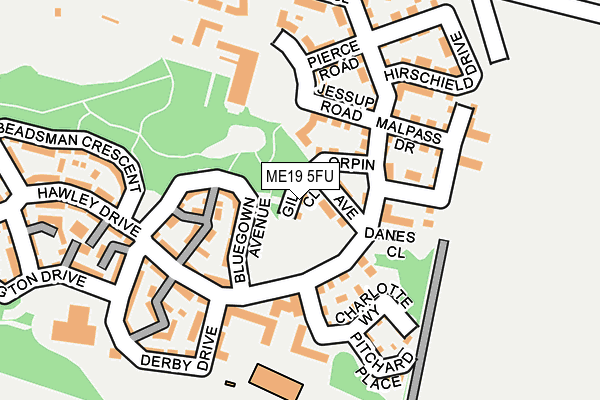 ME19 5FU map - OS OpenMap – Local (Ordnance Survey)