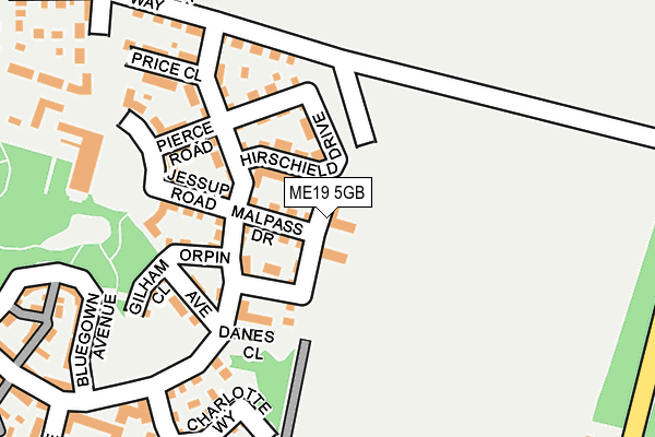 ME19 5GB map - OS OpenMap – Local (Ordnance Survey)