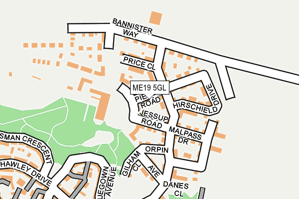 ME19 5GL map - OS OpenMap – Local (Ordnance Survey)