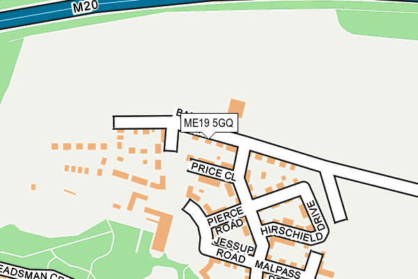 ME19 5GQ map - OS OpenMap – Local (Ordnance Survey)