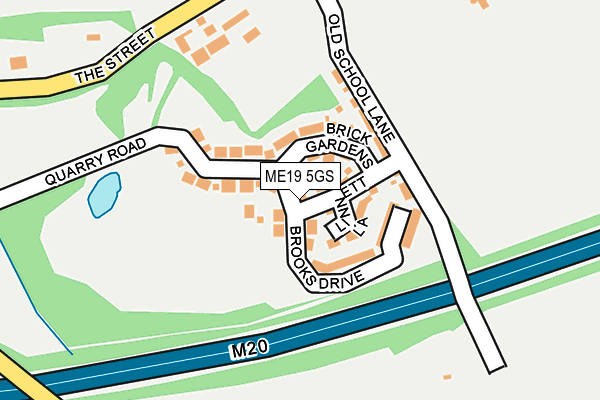 ME19 5GS map - OS OpenMap – Local (Ordnance Survey)