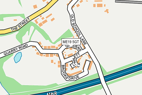 ME19 5GT map - OS OpenMap – Local (Ordnance Survey)