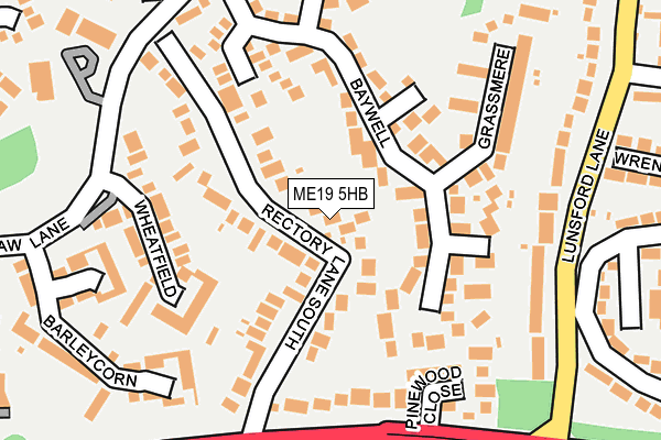 ME19 5HB map - OS OpenMap – Local (Ordnance Survey)