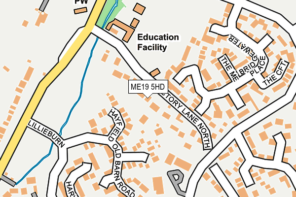 ME19 5HD map - OS OpenMap – Local (Ordnance Survey)