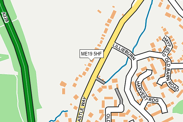ME19 5HF map - OS OpenMap – Local (Ordnance Survey)