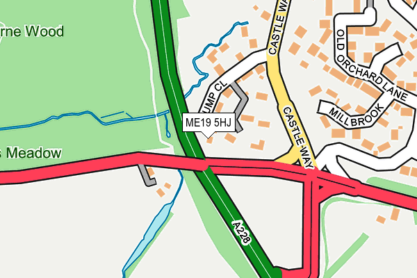ME19 5HJ map - OS OpenMap – Local (Ordnance Survey)