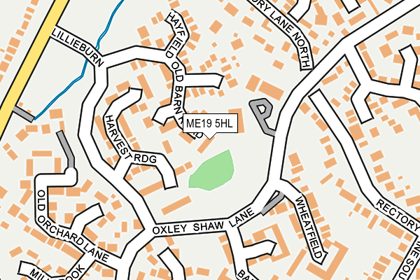 ME19 5HL map - OS OpenMap – Local (Ordnance Survey)