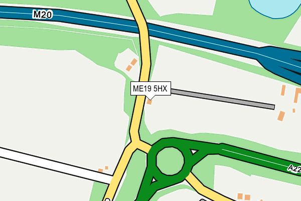 ME19 5HX map - OS OpenMap – Local (Ordnance Survey)