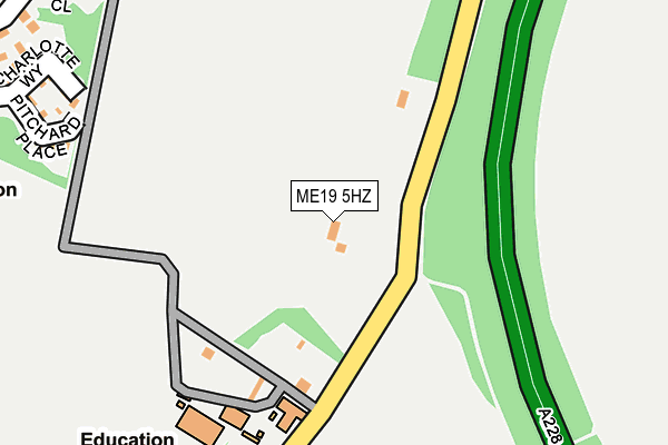 ME19 5HZ map - OS OpenMap – Local (Ordnance Survey)