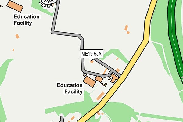 ME19 5JA map - OS OpenMap – Local (Ordnance Survey)