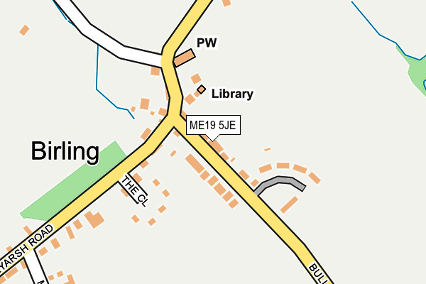 ME19 5JE map - OS OpenMap – Local (Ordnance Survey)