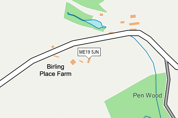 ME19 5JN map - OS OpenMap – Local (Ordnance Survey)